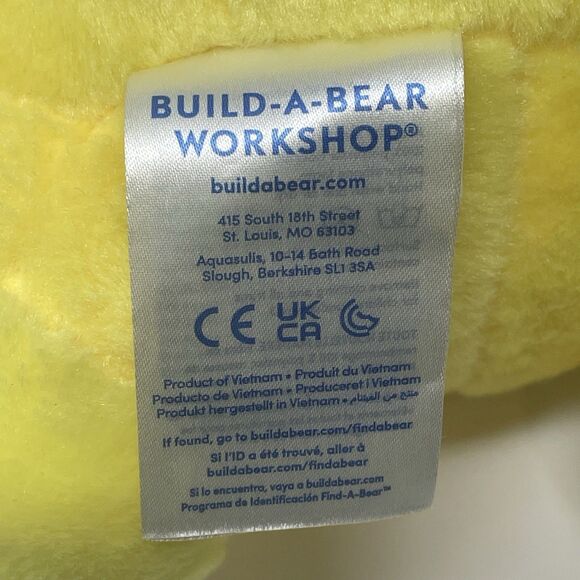 Build A Bear Pokemon Pikachu Plush BAB Stuffed Animal Yellow Toy Nintendo - Picture 7 of 10